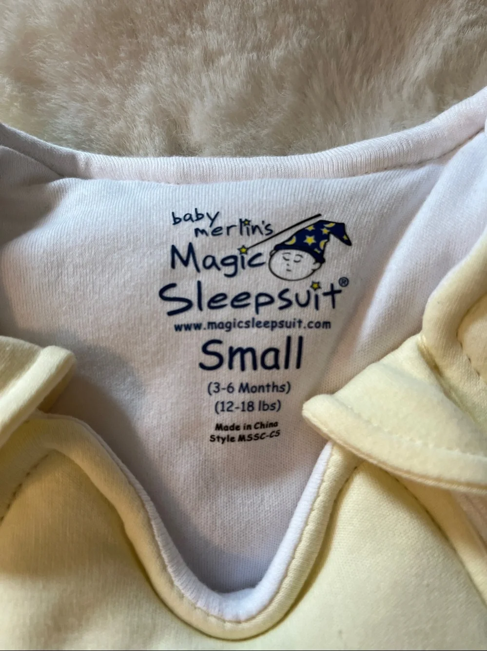 New! Baby Merlin's Magic Sleepsuit Swaddle Transition Size Small 3-6 months